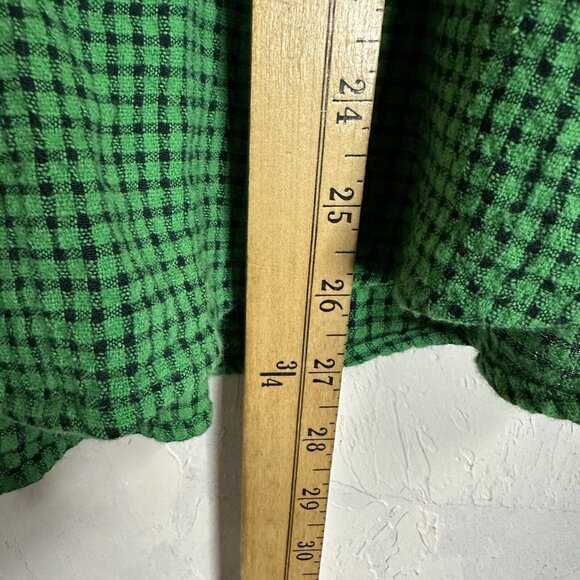 Xirena Pine Sky Jordy Plaid Shirt Button Down Womens Medium Classic Career Green - Picture 9 of 10